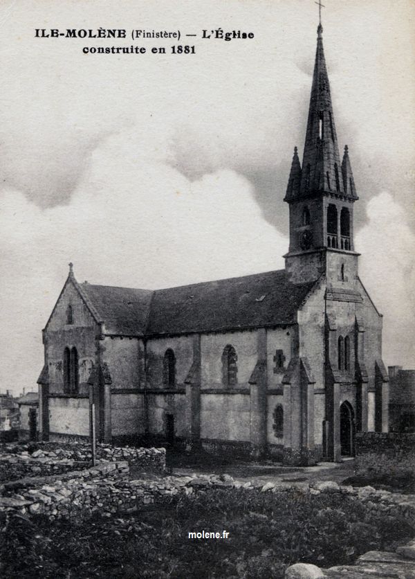 L'église de Molène construite en 1881