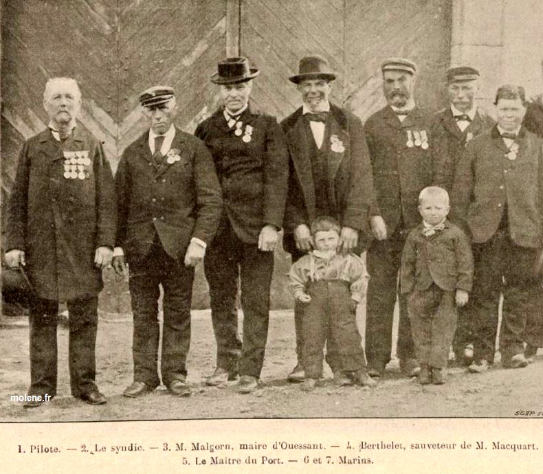 les décorés du Drummond Castle ouessant 27 avril 1897