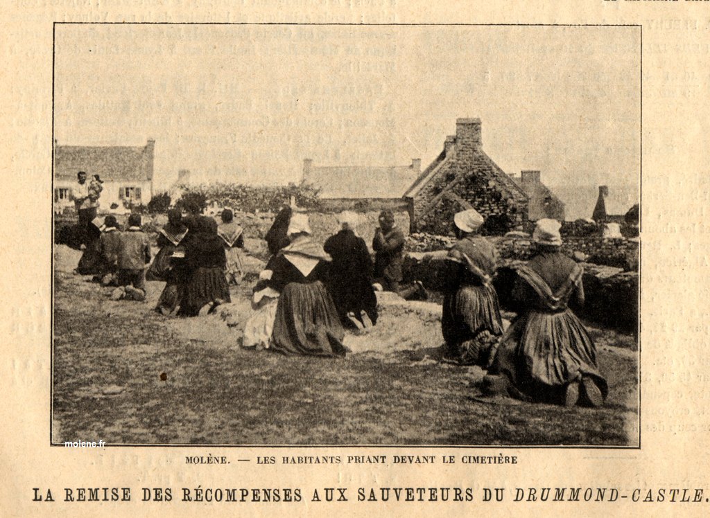 prières au cimetière de Molène avril 1897