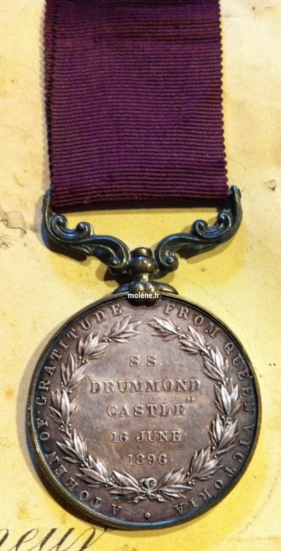 Médaille Drummond castle recto 1896