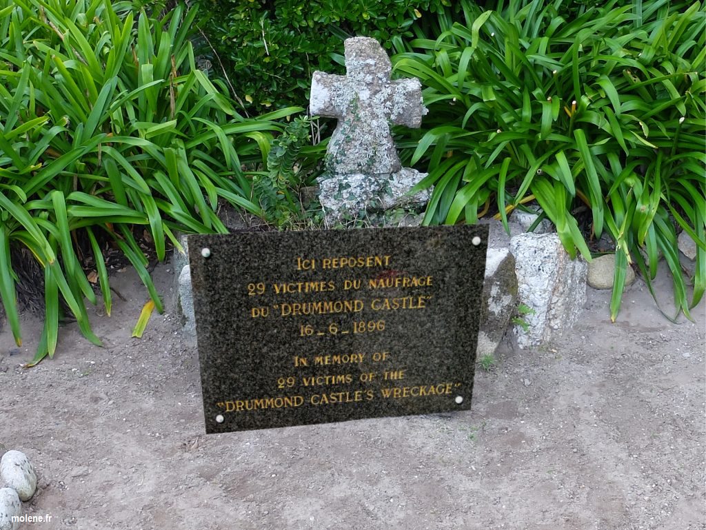 Plaque du cimetière des Anglais à Molène