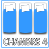 Chambre 4 avec 3 lits 1 personne chambre1