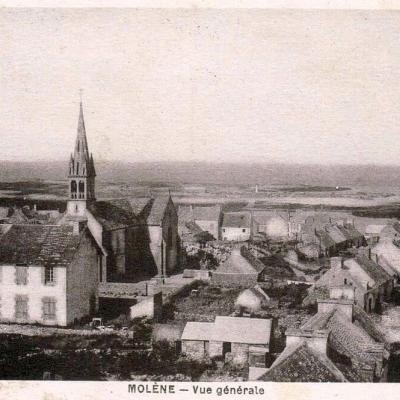 Molene Vue Generale Photo N.masson Postee En 1933