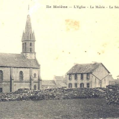 Molene Eglise Mairie Semaphore Collection Privee